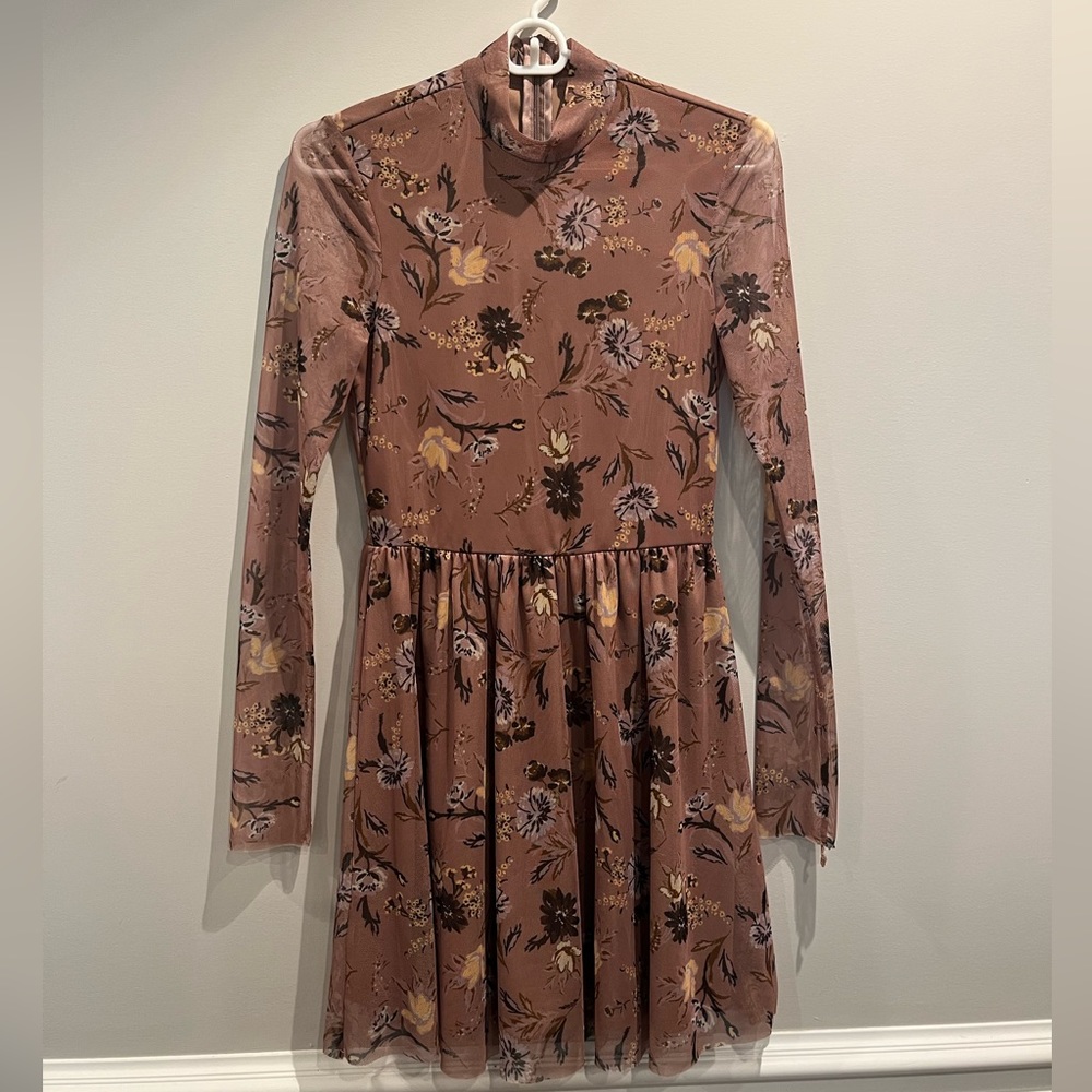 Floral long sleeve dress